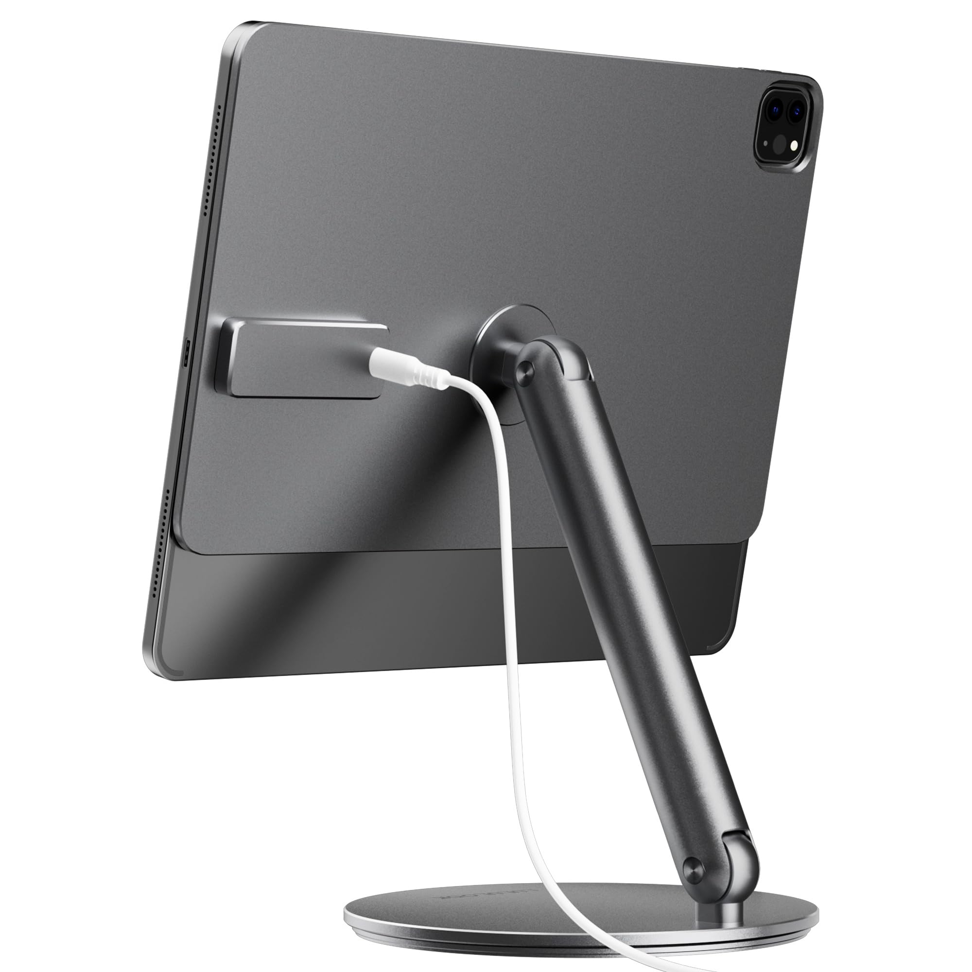 Lululook Magnetic Wireless Charging Stand For Ipad Pro 11 Inch M4 (2024) Only, 360� Rotating Base With Anti Slip Pad, Aluminium Alloy Foldable Ipad Pro Stand, Not Support Ipados 18.3 Beta1&2 Version.